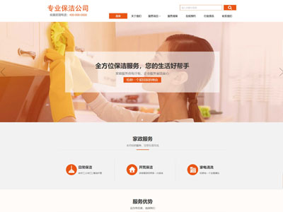 长海县专业保洁公司网站制作-案例